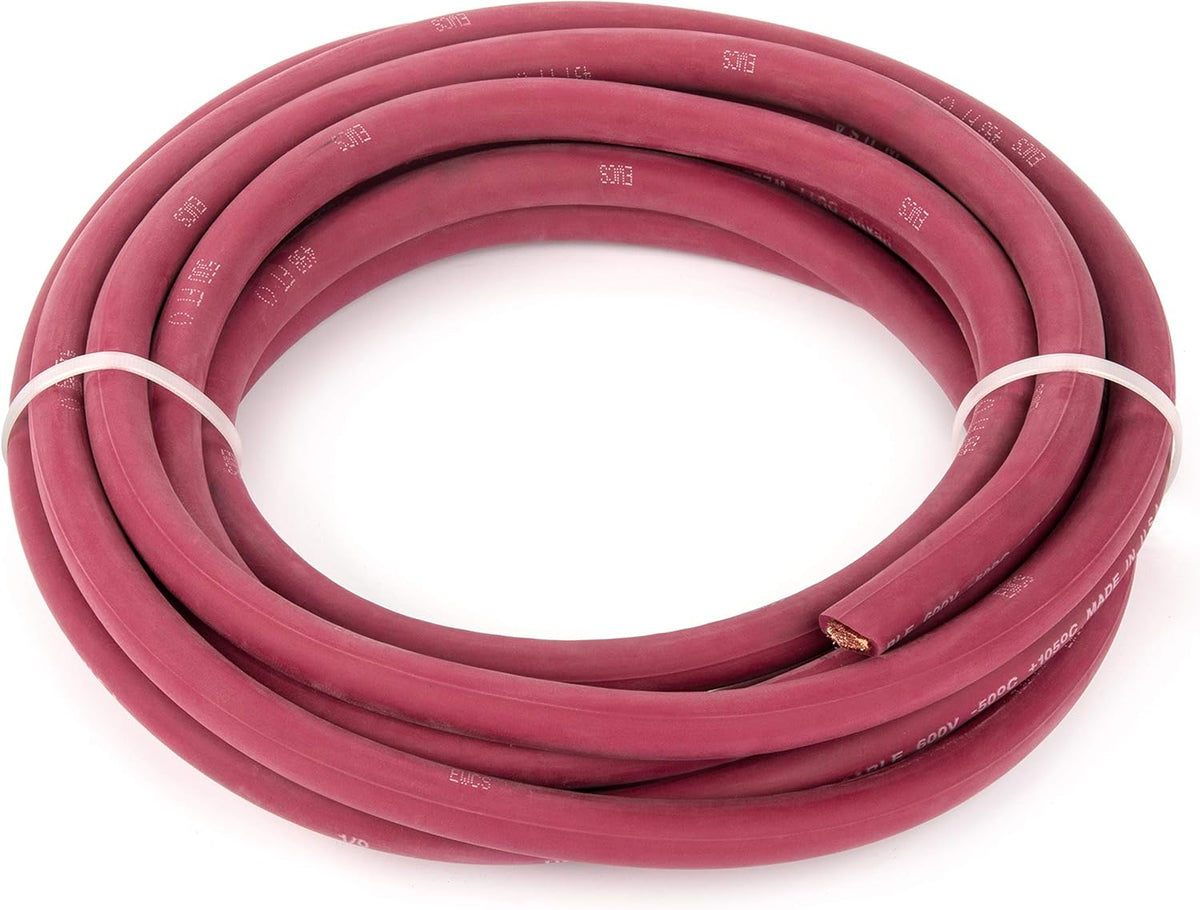 Red 10 Feet 1/0 Gauge Welding Cable I333