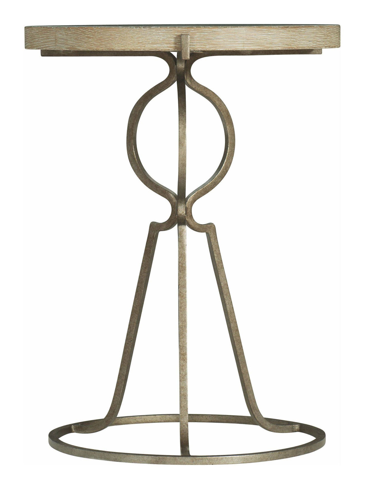 Rustic Patina Sand Round End Table E1559