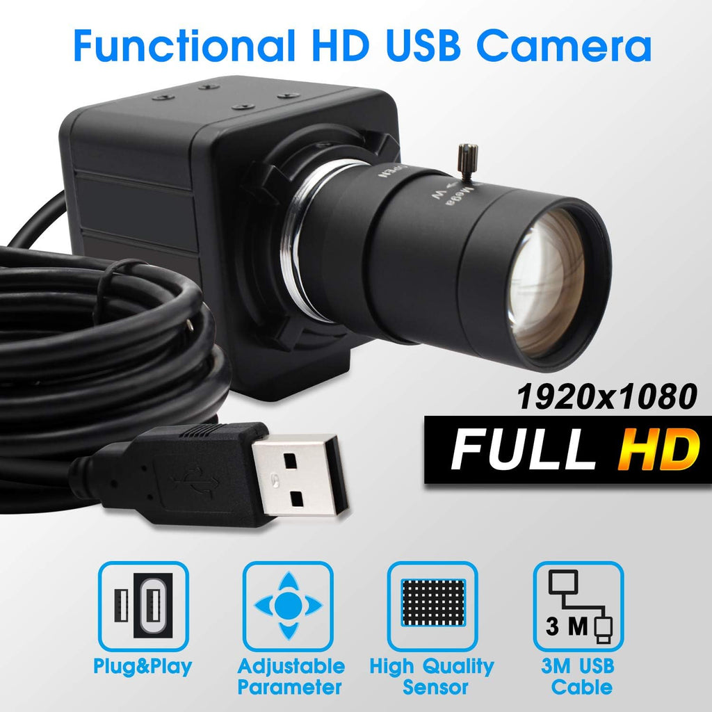 2MP USB Webcam with 5-50mm Varifocal Lens, Pack of 2 M537839