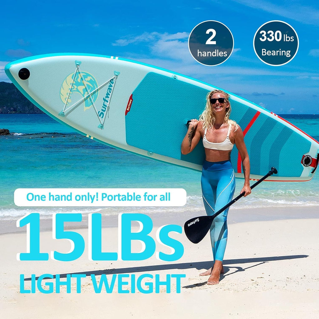 10'8''×33''×6'' Extra Wide Inflatable Paddle Board with Camera Mount V962