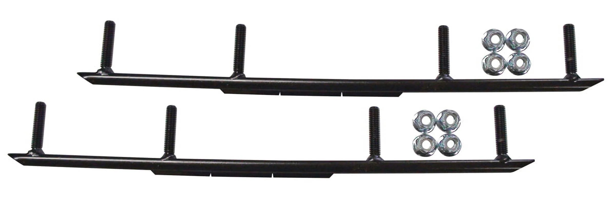 Red XPT Snowmobile Skis with 10" Round Bars Complete Kit H28507