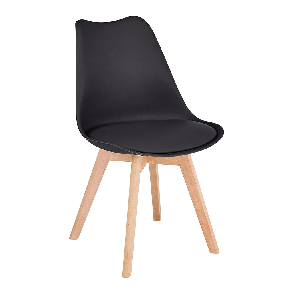 White Wood Legs Side Chair B2632