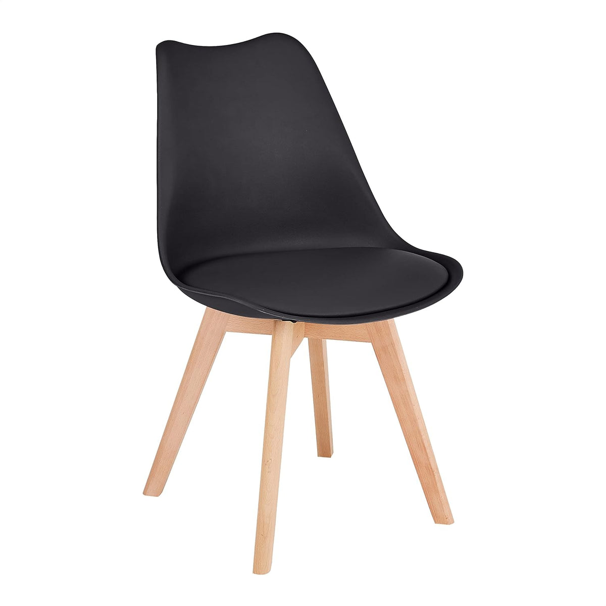 White Wood Legs Side Chair B2632