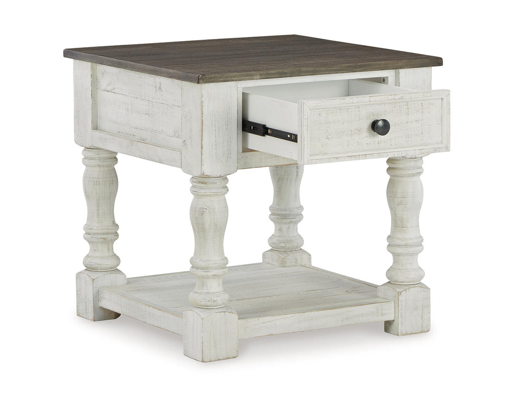 White/Gray End Table S72905