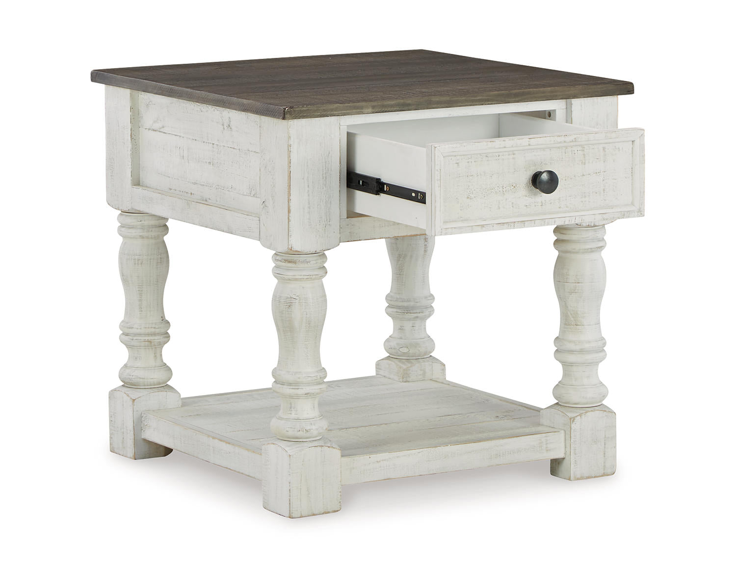White/Gray End Table S72905