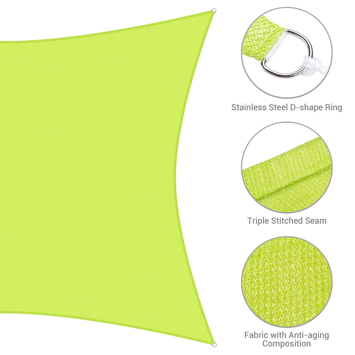 2 Pack 20x16 Ft 97% UV Block Rectangle Sun Shade Sail Canopy M4923