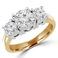 14K Yellow Gold Three-Stone Engagement Ring K9280