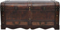 Vintage Wooden Treasure Chest Storage Trunk with 2 Drawers Y30634