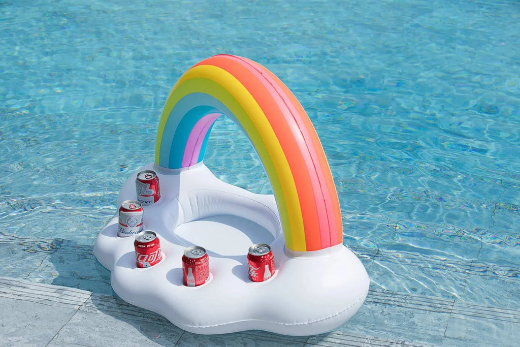 Inflatable Rainbow Cloud Drink Float Pool Cooler I77260