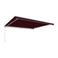 14 ft. Burgundy Motorized Retractable Awning with Remote M15884