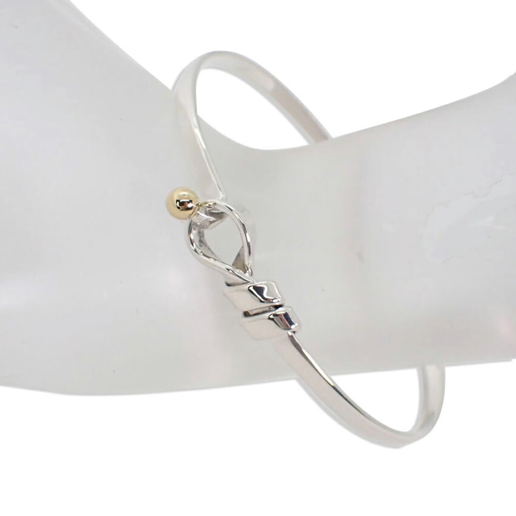 Tiffany 925 750 combination hook & eye bangle Z717