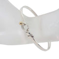 Tiffany 925 750 combination hook & eye bangle Z717