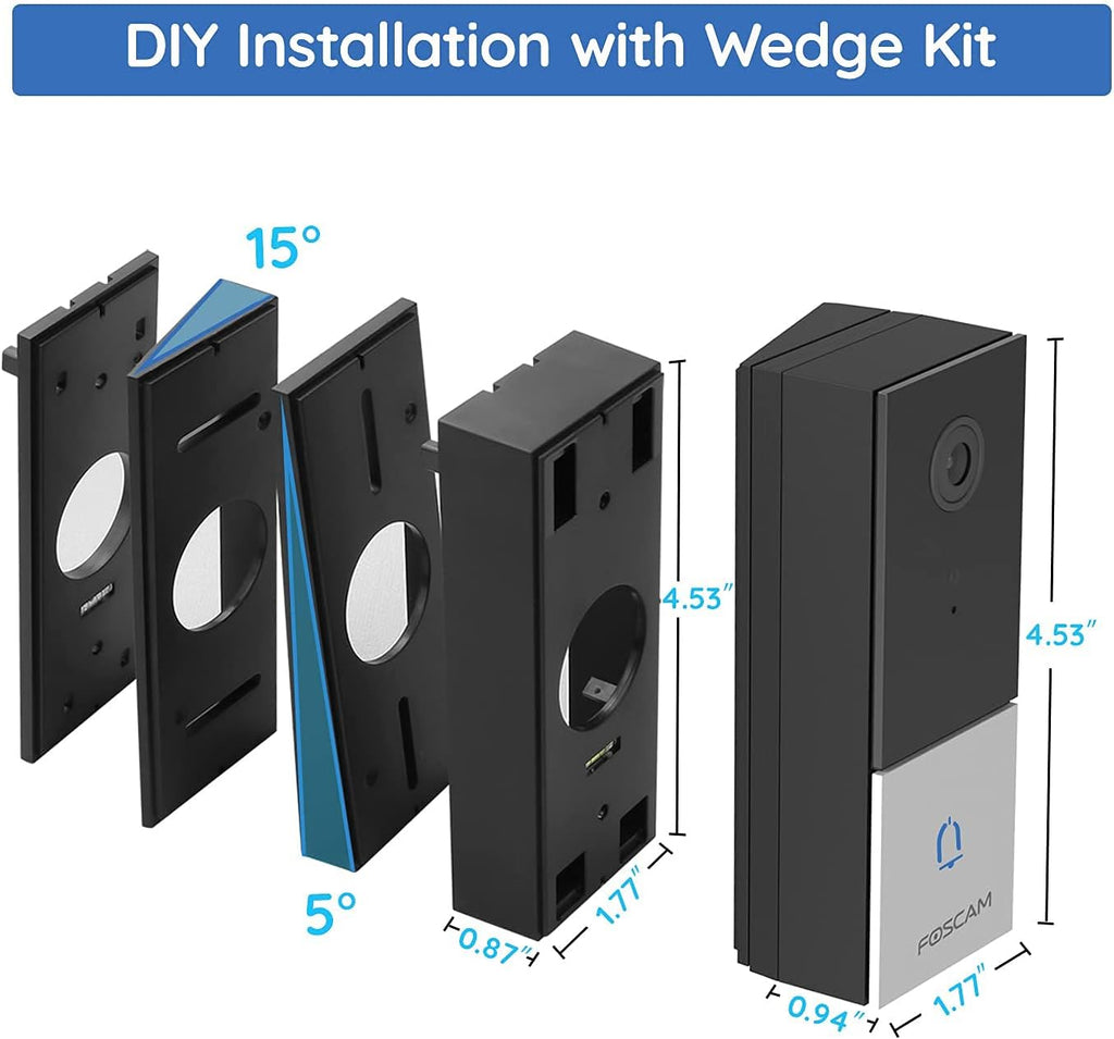 2K/4MP Video Doorbell Camera, 2-Way Audio, Night Vision, IP65 Hardwired E85496
