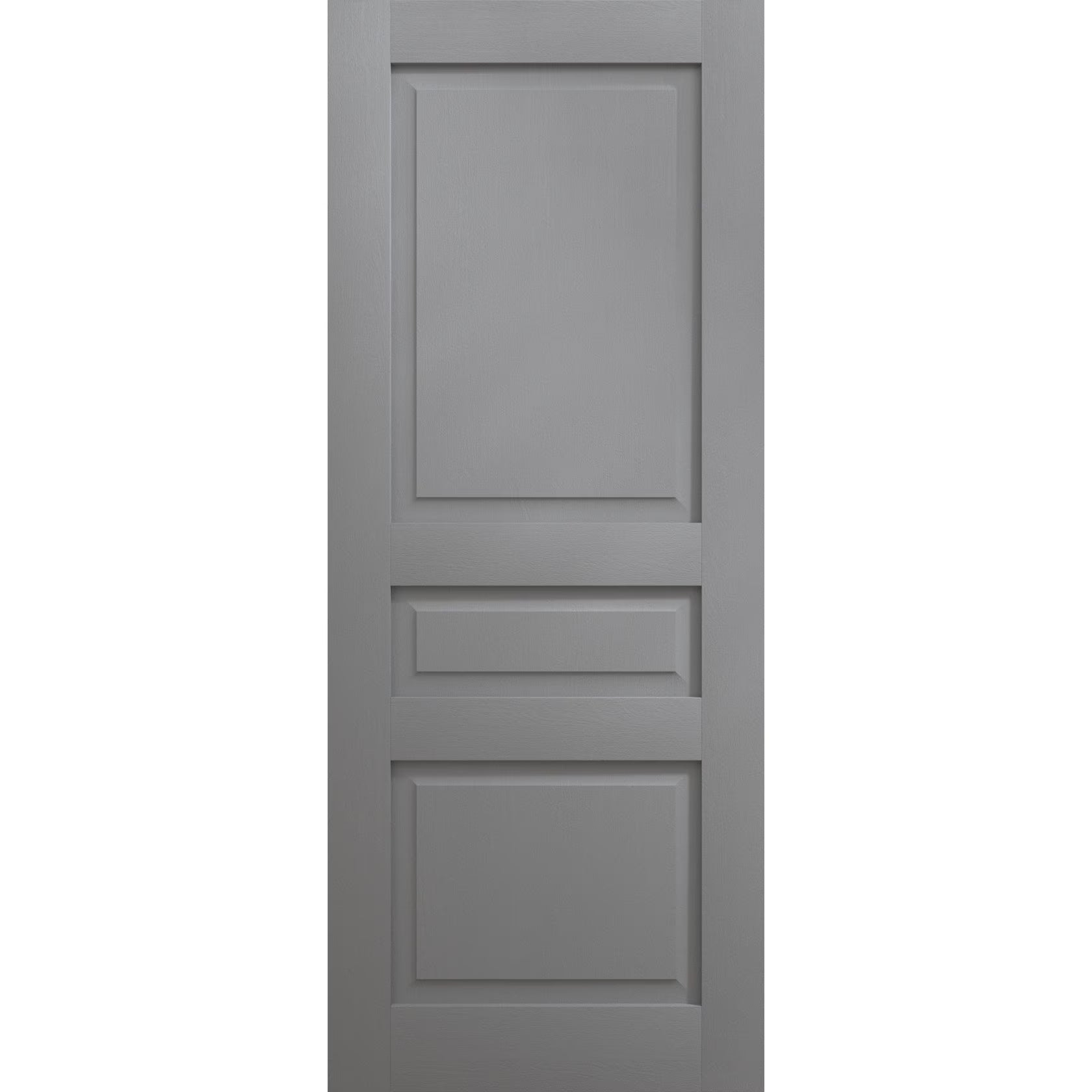 Painted Grey Oak Wood Veneer Slab Door Panel 18 x 80 inches W943430