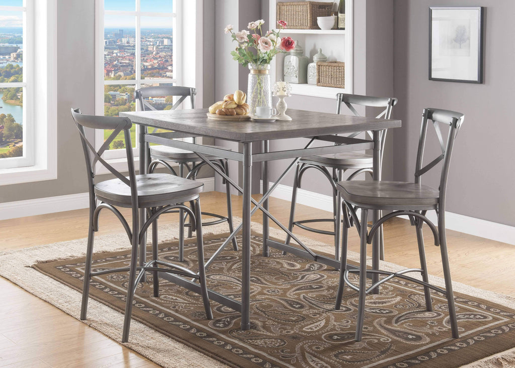 Gray Oak and Sandy Gray Counter Height Table M369