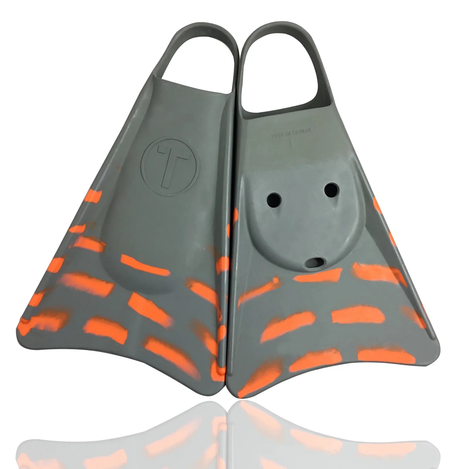 Swimfins Grey/Orange stripes XS W85087