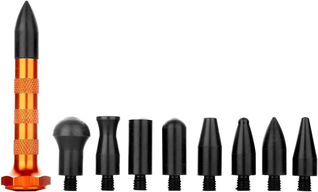 Paintless Dent Repair Kit 77PCS with Golden Dent Lifter, Slider Hammer, Bridge Dent Puller Kit S2507