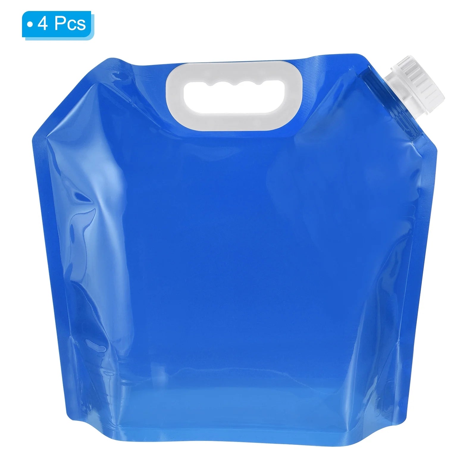 5L Collapsible Water Container Bag Plastic Storage Jug 4 Pack Light Blue X46285