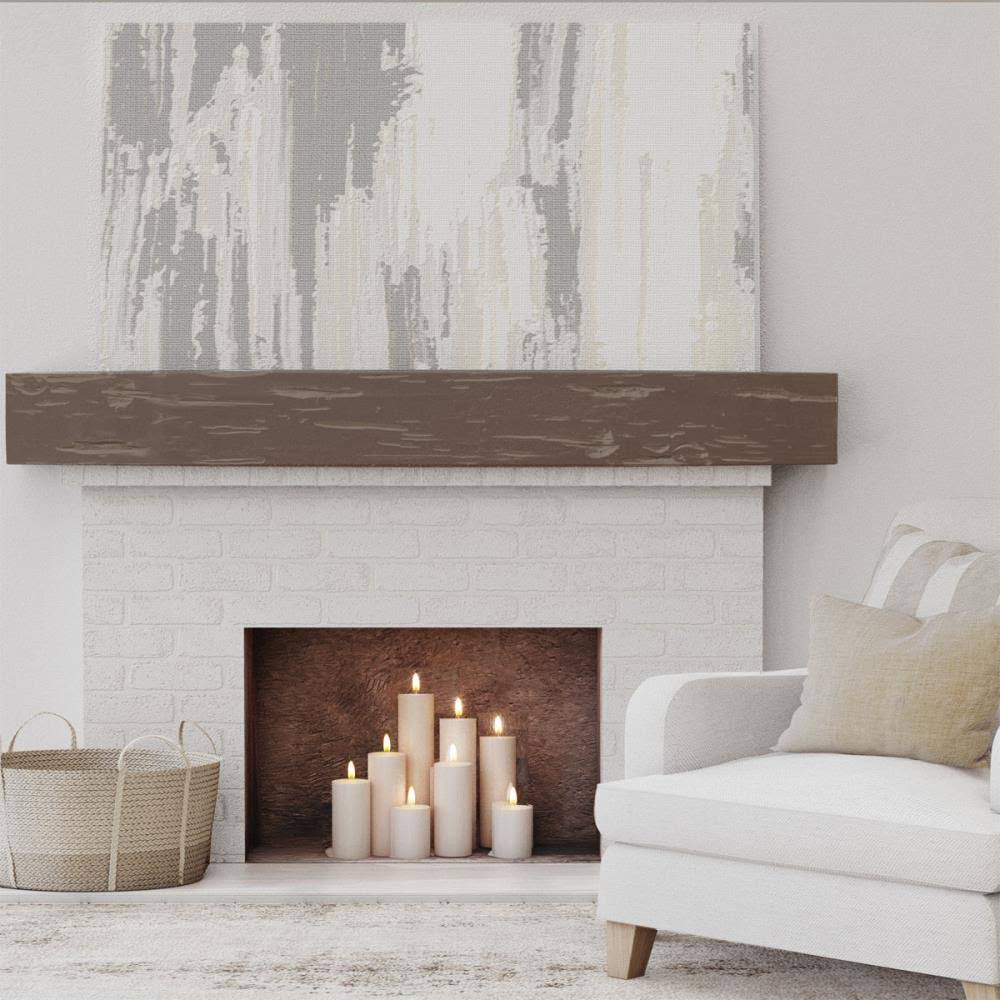Vintage Mahogany Faux Wood Fireplace Mantel L256653