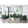 Green Tufted Upholstery 2 Pc Living Room Set R987