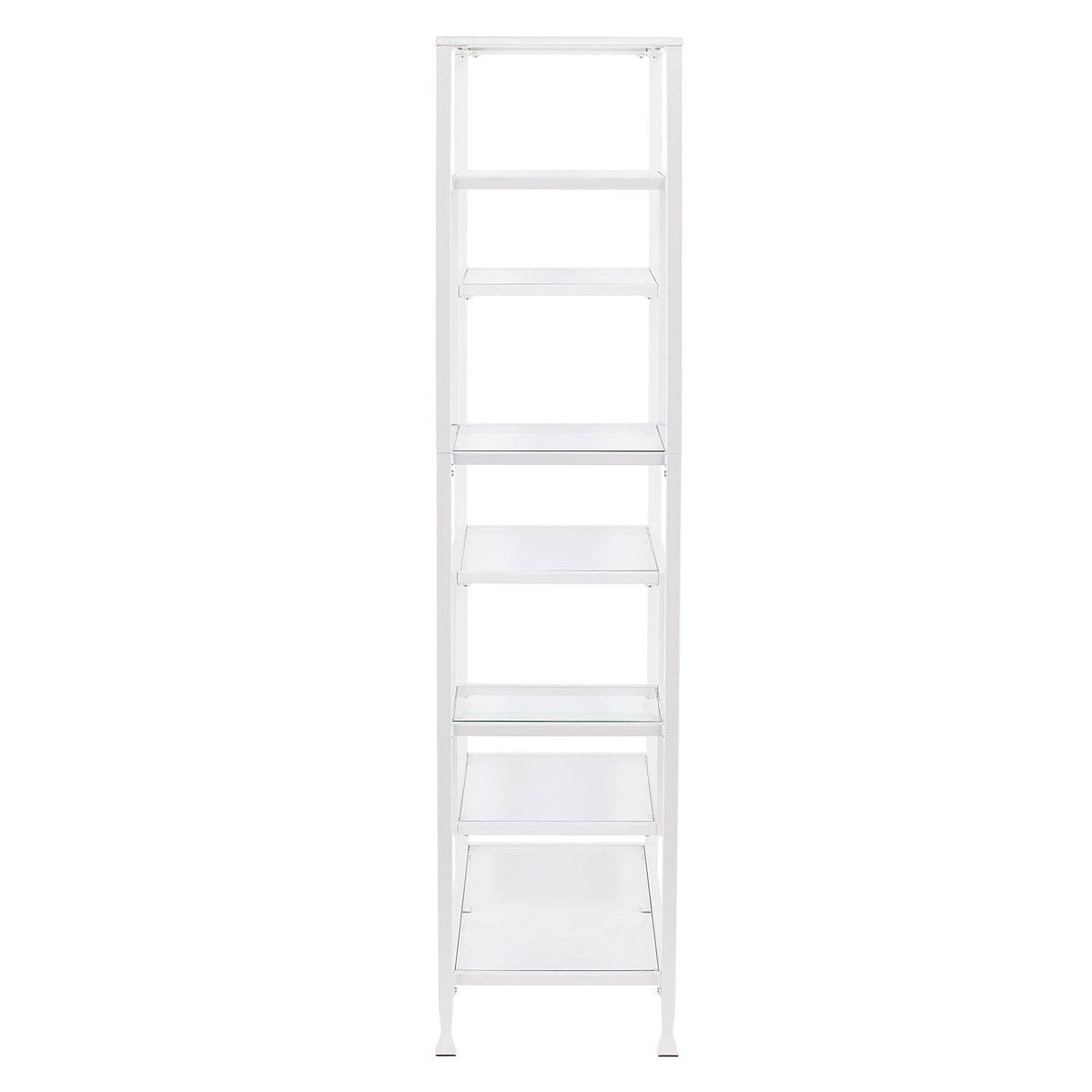 White Asymmetrical Bookcase Q948547