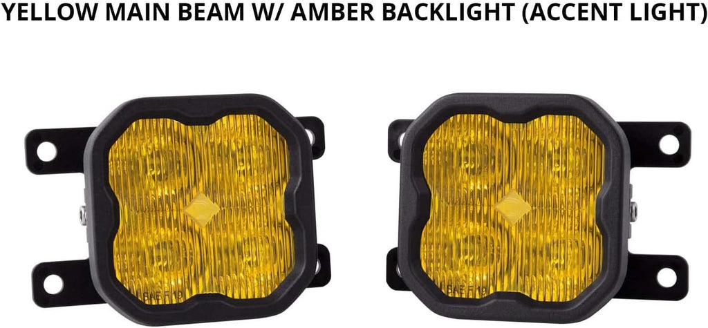 Yellow SAE/DOT LED Fog Light Kit for Ford Ranger 2019-2021 I367305