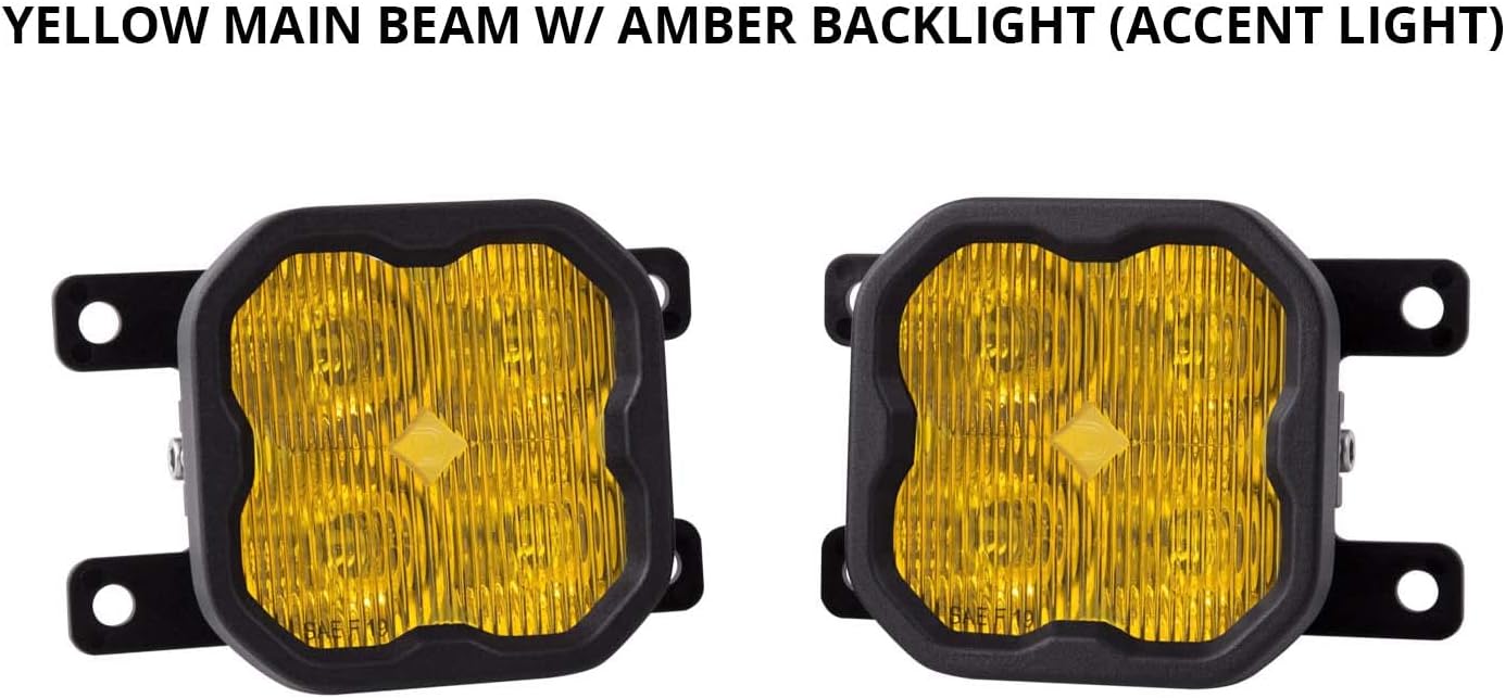 Yellow SAE/DOT LED Fog Light Kit for Ford Ranger 2019-2021 I367305