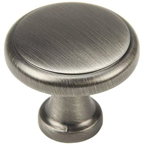 Antique Silver Round Cabinet Hardware Knob 25 Pack B383818