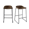 Brown Metal Bar Stool Set D4407