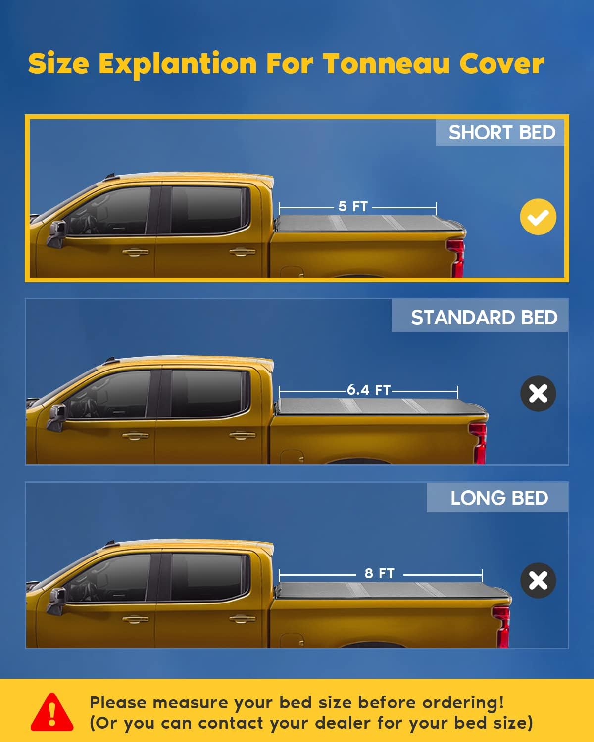 Hard Tri-Fold Truck Bed Tonneau Cover D670