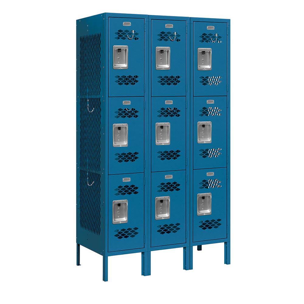 Triple Tier Vented Metal Locker F836