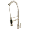 Satin Nickel Single Handle Pull-Down Kitchen Faucet D886