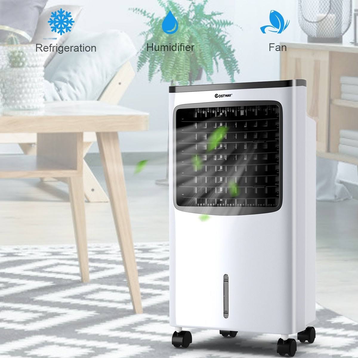 Black Portable Cooler Fan with Remote Control Q868