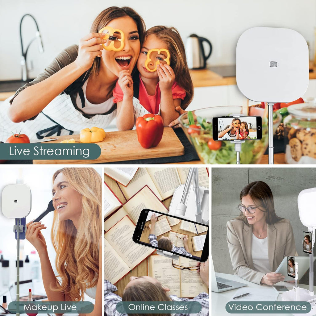 Rechargeable Wireless Foldable Phone Stand with LED Light, Pack of 2 L297