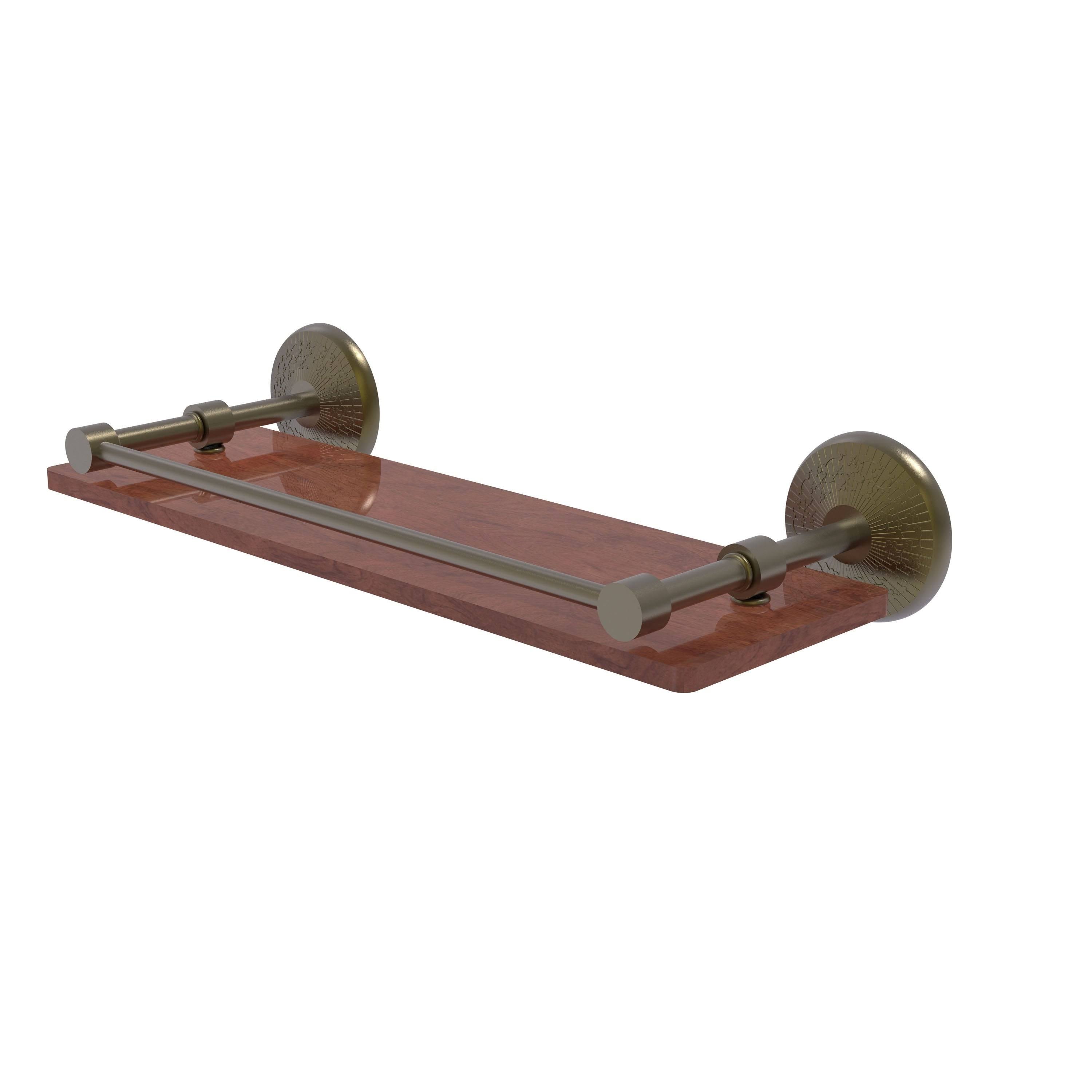 22 inch Solid Ironwood Shelf with Gallery Rail C355