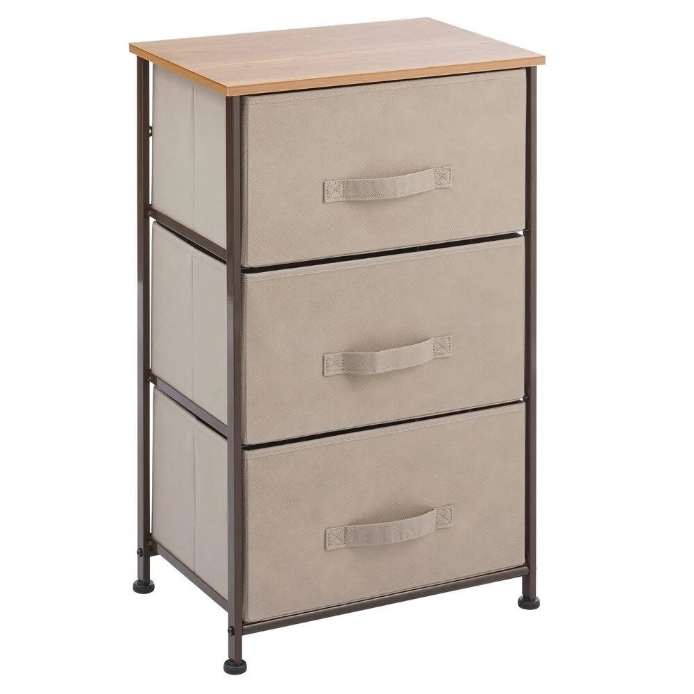 Coffee Espresso 3 Drawer Dresser Storage Tower S596