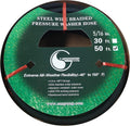 4000 PSI Black 5/16 x 50 FT Wire Braided Rubber Pressure Washer Hose J319111