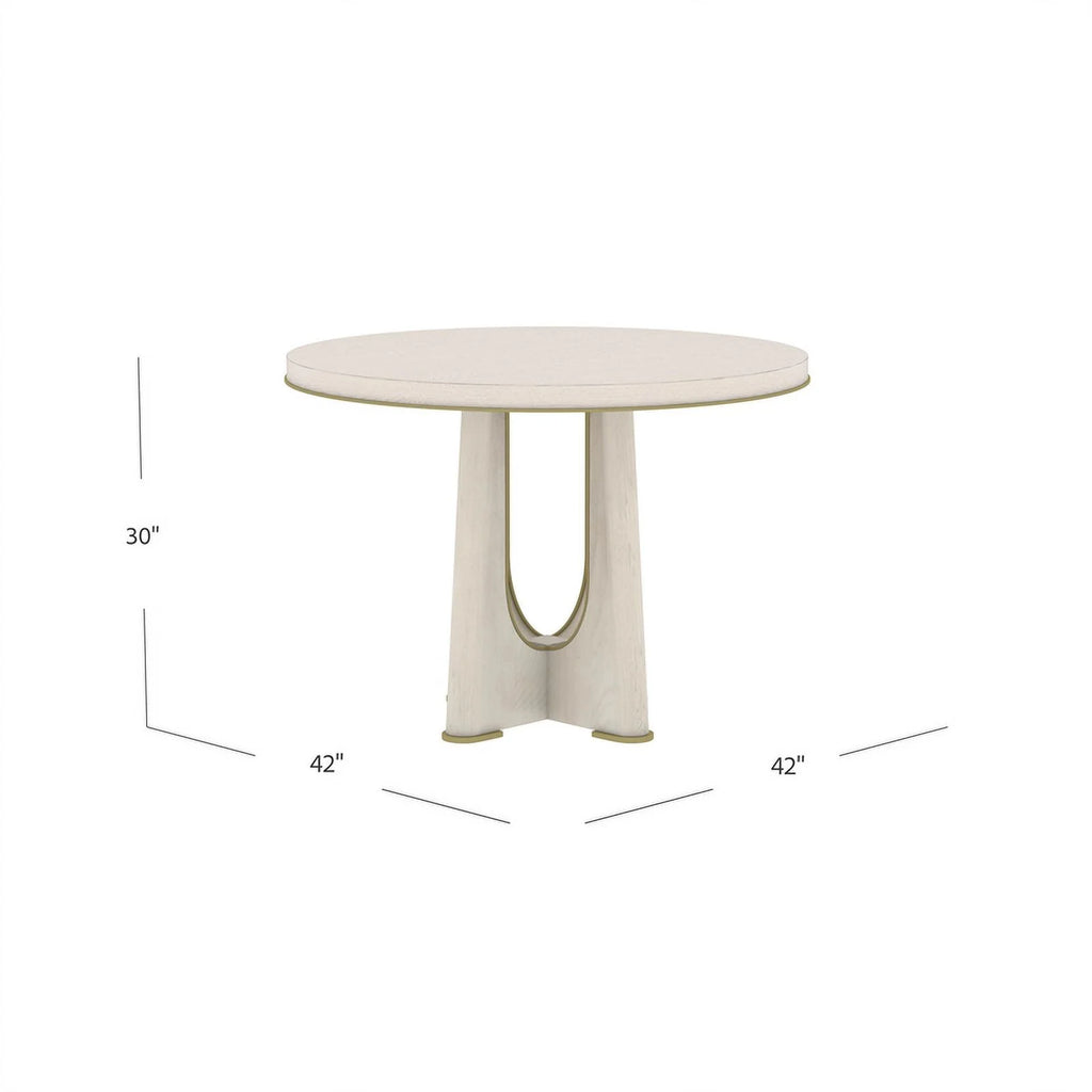 Washed Blond Oak Wood Dining Table K886