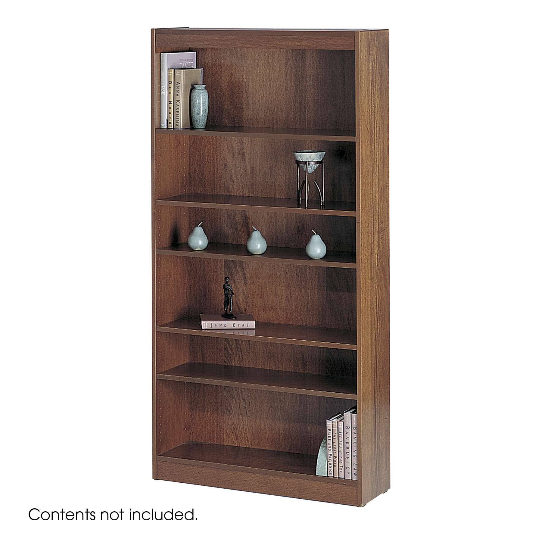 Medium Oak 6 Shelf Veneer Bookcase D153314