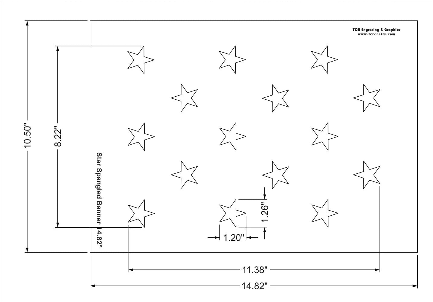 Star Field Stencil 14 Mil 10.5 x 14.82" A835