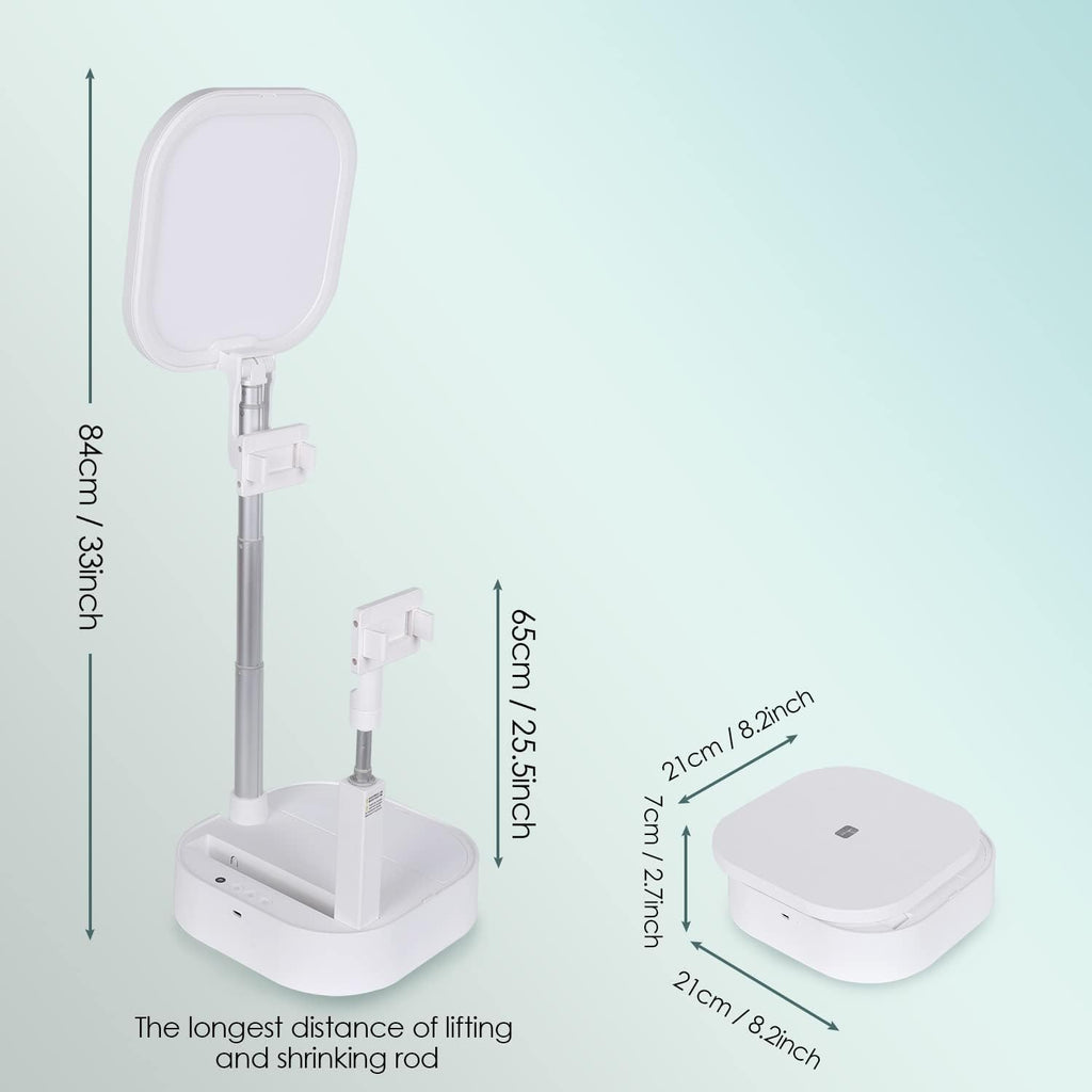 Rechargeable Wireless Foldable Phone Stand with LED Light, Pack of 2 L297