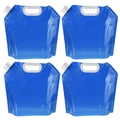 5L Collapsible Water Container Bag Plastic Storage Jug 4 Pack Light Blue X46285