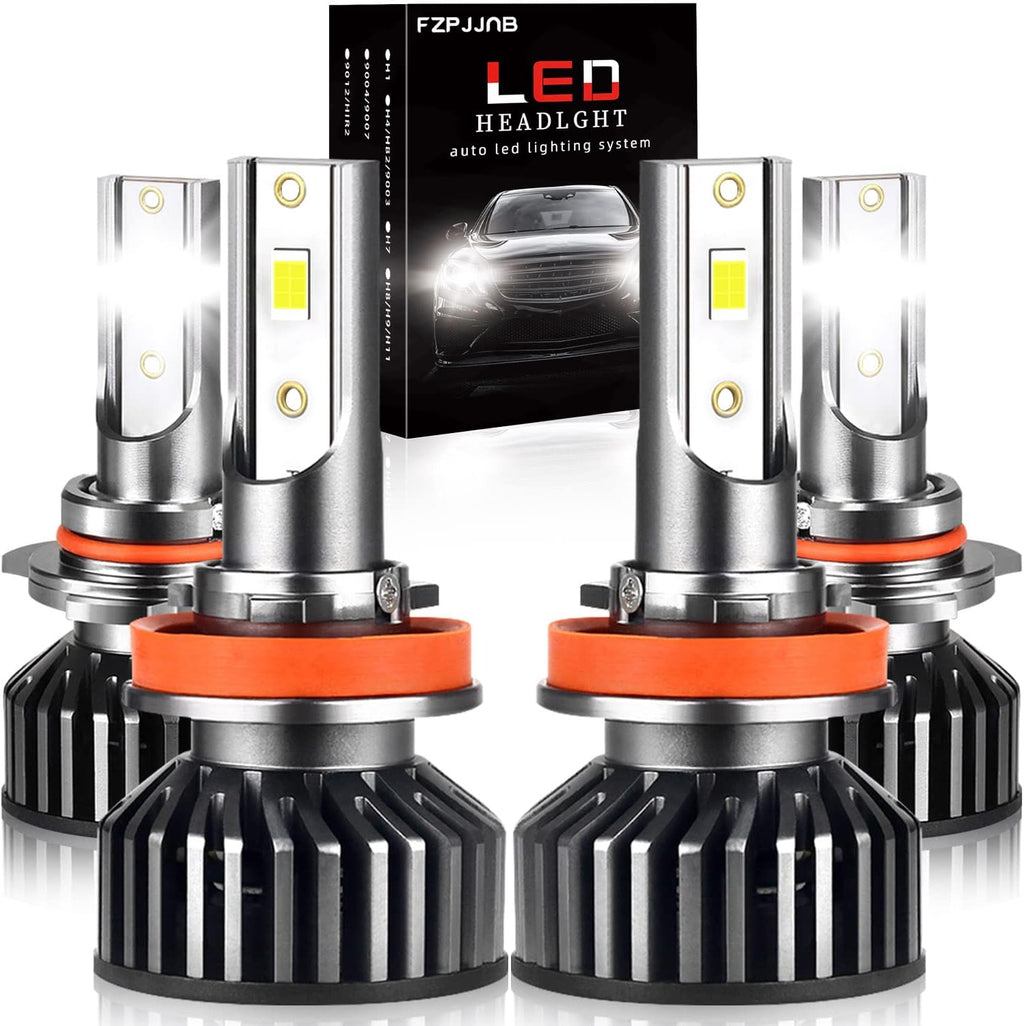 9005 High Beam + 9006 Low Beam LED Headlight Bulbs, 6000K Cool White, Pack of 4 M4232