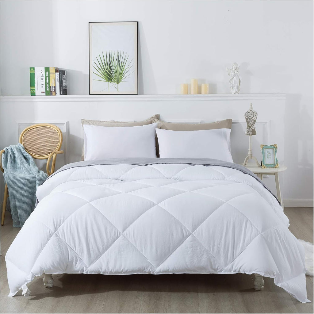 Twin Reversible Comforter Set with Down Alternative Filling A225