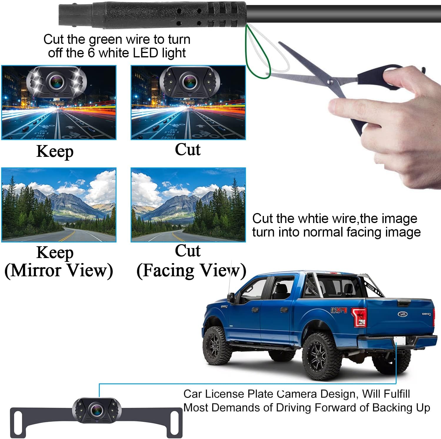 5 Inch HD 1080P Backup Camera Kit, Pack of 2 K7673