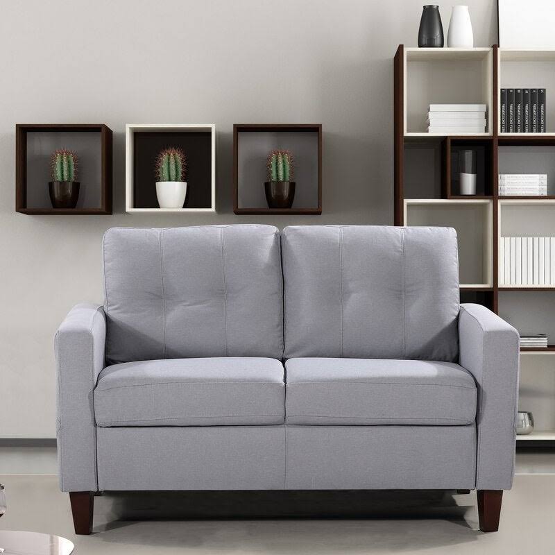 Tufted Mid-Century Loveseat - Beige J5935