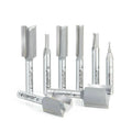 8-Pc Carbide Tipped Straight Plunge 1/4 inch Shank Y226