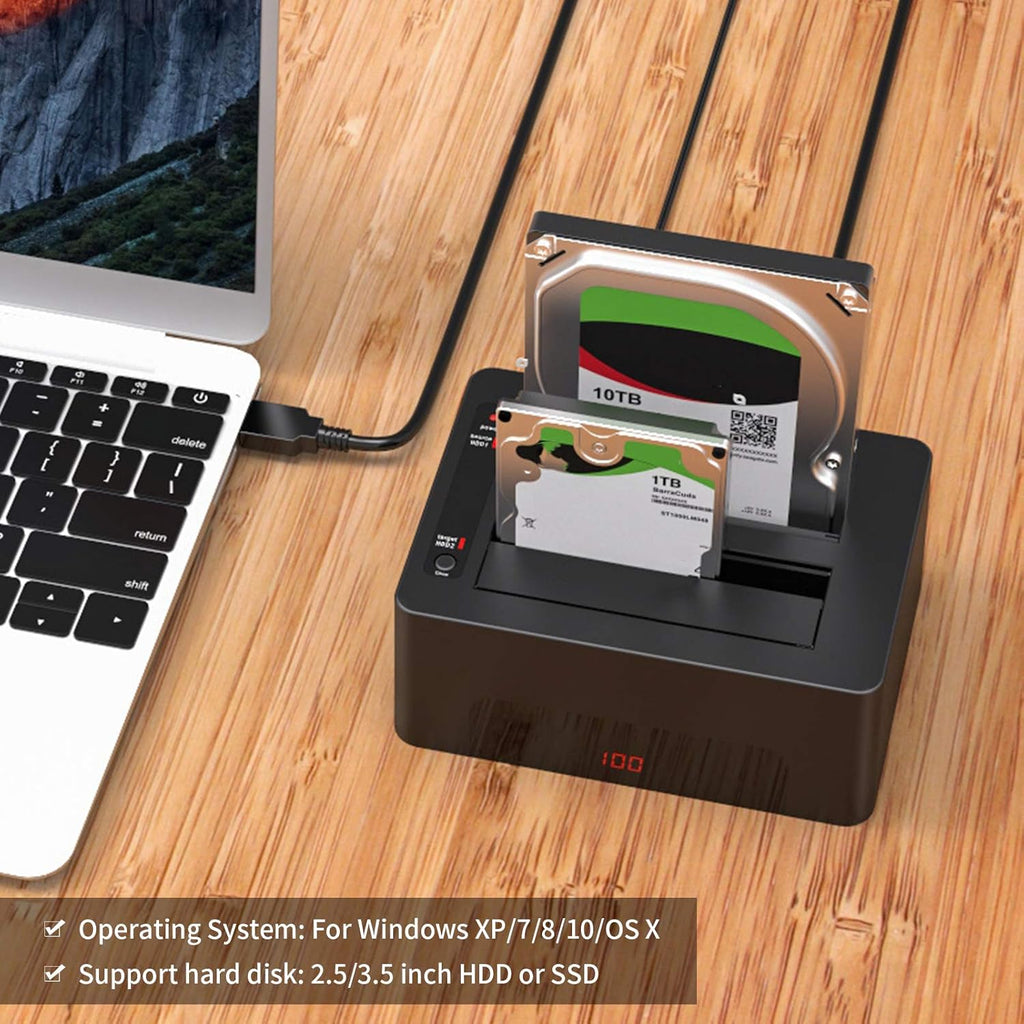 Hard Drive Duplicator Dock for 2.5/3.5 inch SATA SSD, Pack of 2 G919261