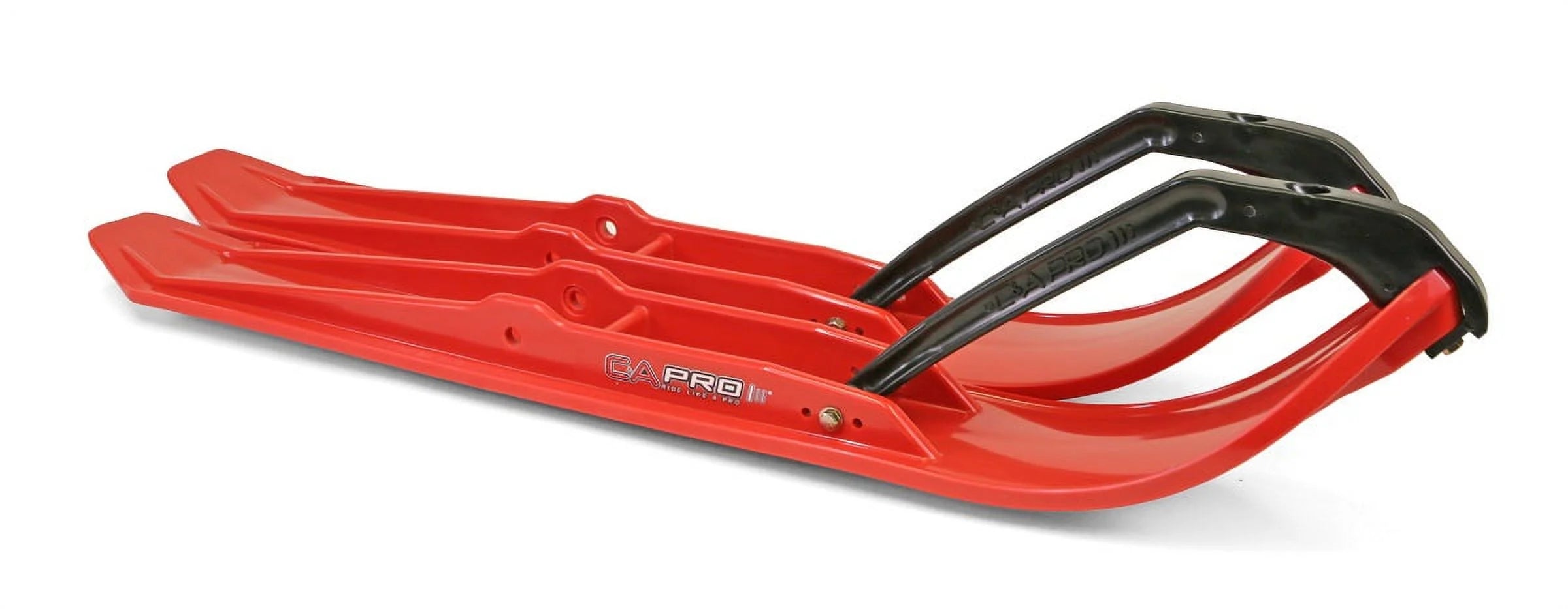 Red XPT Snowmobile Skis with 10" Round Bars Complete Kit H28507