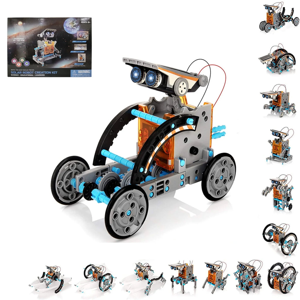 190 Pieces DIY Solar Powered Robot Construction Kit N886176